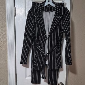 SHEIN Monochrome Striped Jacket